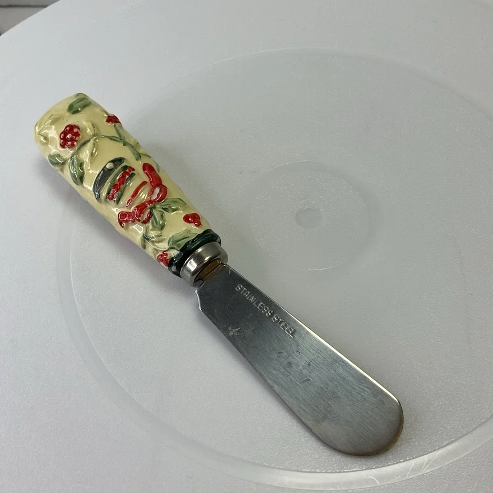 Vintage Pfaltzgraff‎ Winterberry W/Bell Cheese Dip Spread Replacement Knife 5in